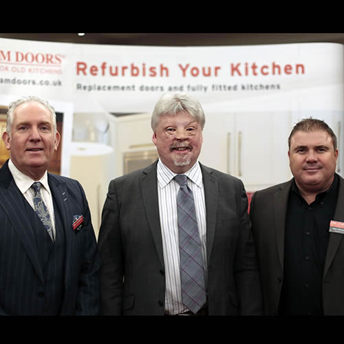From left to right: Bill Owen - Director of Franchisees, Simon Weston OBE, Troy Tappenden – Managing Director, Dream Doors