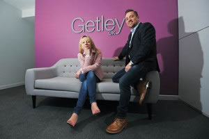 Managing director Mark Getley and wife Emanuela