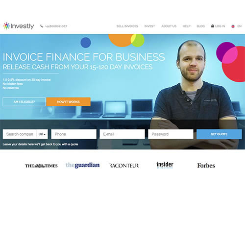 Investly homepage