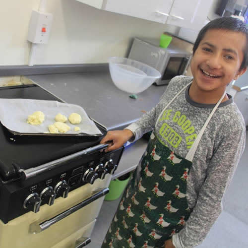 Previous winner of one of the Stove cookers at Dororthy Goodman School in Leicestershire