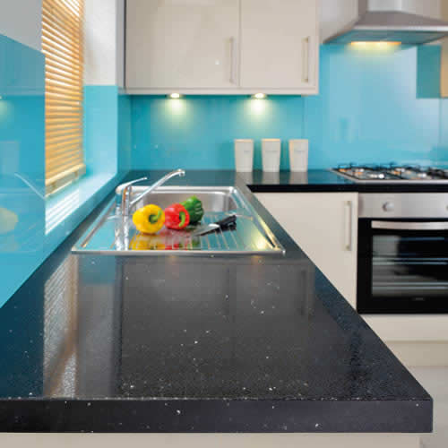 Max-Top quartz black onyx sparkle worktop