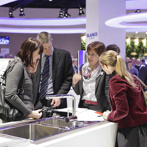 The Blanco stand at the 2015 LivingKitchen show