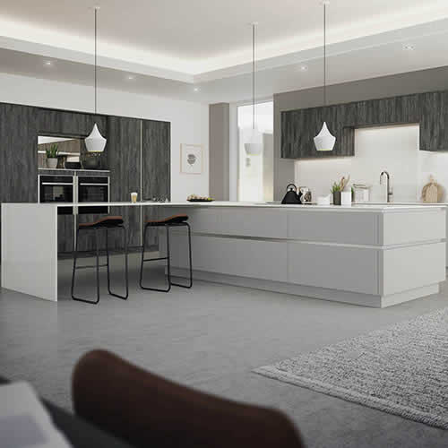 Masterclass Deco Twilight with Sutton Dust Grey kitchen