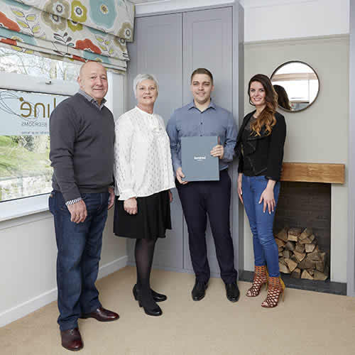 L to R: Ian Winterburn, managing director at Inline; Beverley Winterburn, director at Inline; Ryan Winterburn, designer at Inline; and Kathryn Bassett, Kindred’s category brand manager