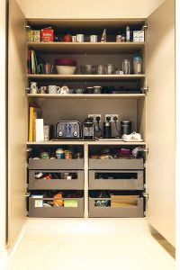 Butler's pantries create extra space for storage of small appliances, crockery and dry goods