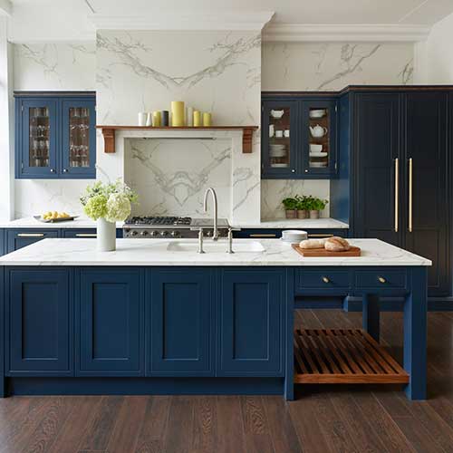 Stoneham blue matt kitchen