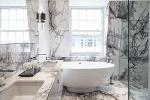 A luxury master bathroom designed by The Roselind Wilson design studio
