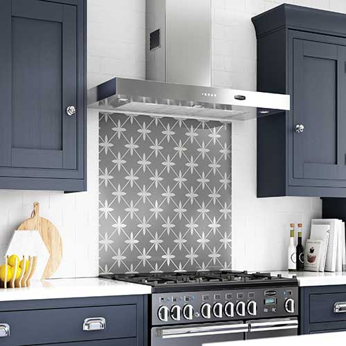 Laura Ashley Wicker splashback in charcoal