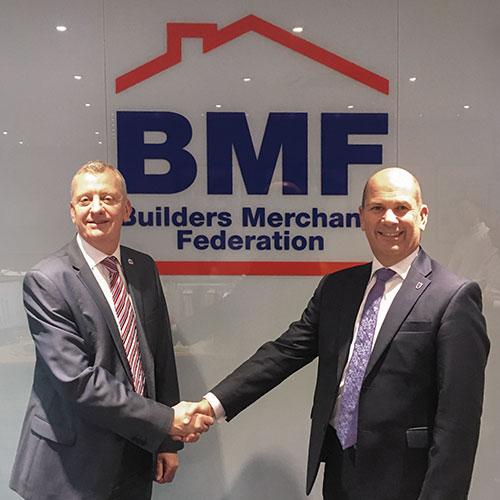 L to R: Lakes Bathrooms sales and marketing director Mike Tattam, with BMF chief executive John Newcomb