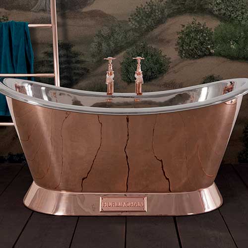Hurlingham copper Bateau bath