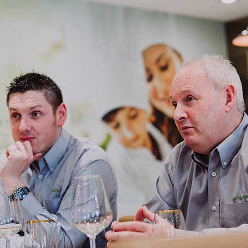 Woodland managing director Brian Mccluskey (right) with son Connor, the company's sales and marketing director