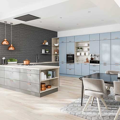 LochAnna Lastra kitchen in dust grey denim