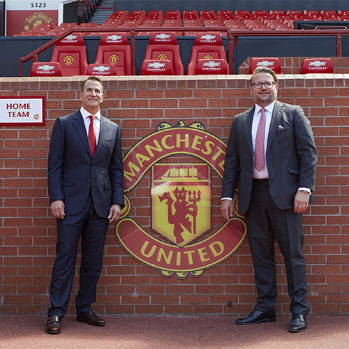David Kohler, president and chief executive of Kohler, and Richard Arnold, Manchester United group managing director