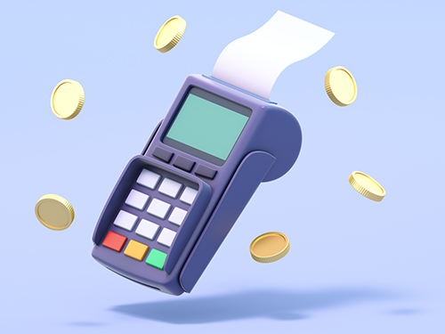 Payment terminal, compact POS terminal and coins